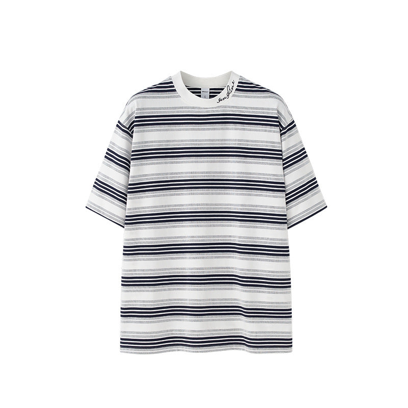25SS細織格子條紋T-SHIRT(2色)