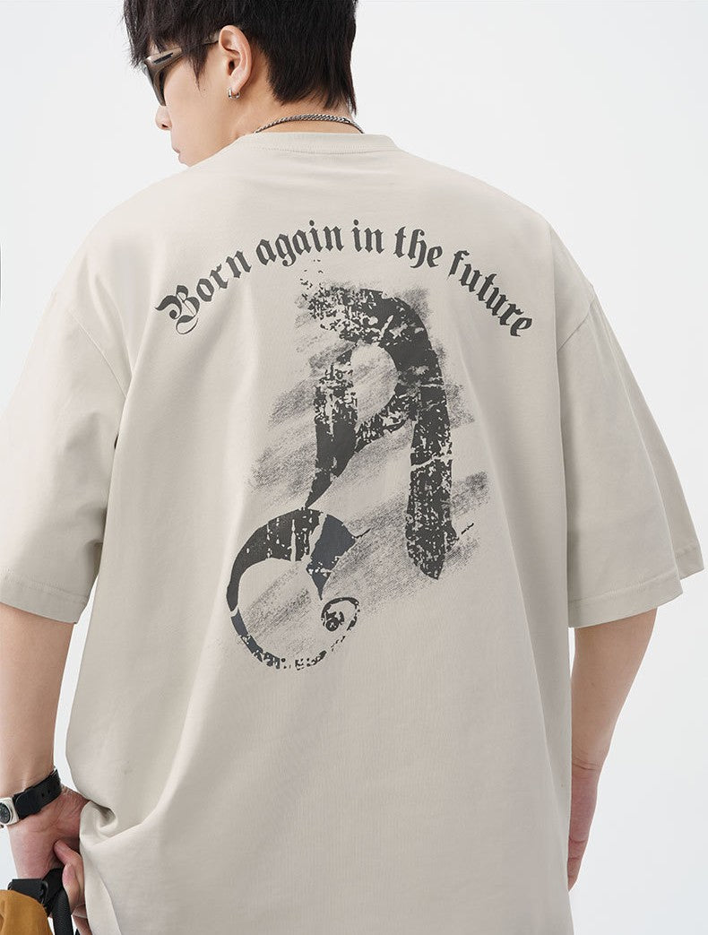 哥德字母印花短袖T-Shirt(3色)