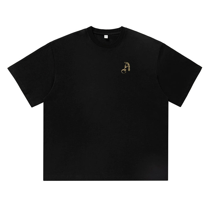 哥德字母印花短袖T-Shirt(3色)