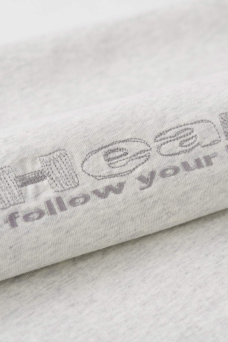 260G水洗磨破刺繡短袖T-SHIRT(2色)