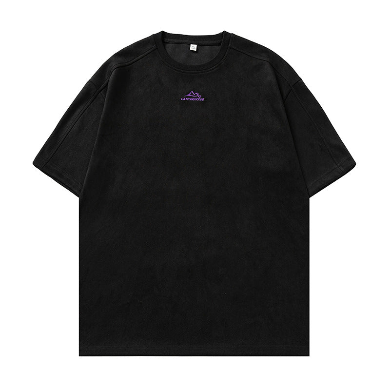 200克質感麂皮絨山系短袖T-Shirt(3色)
