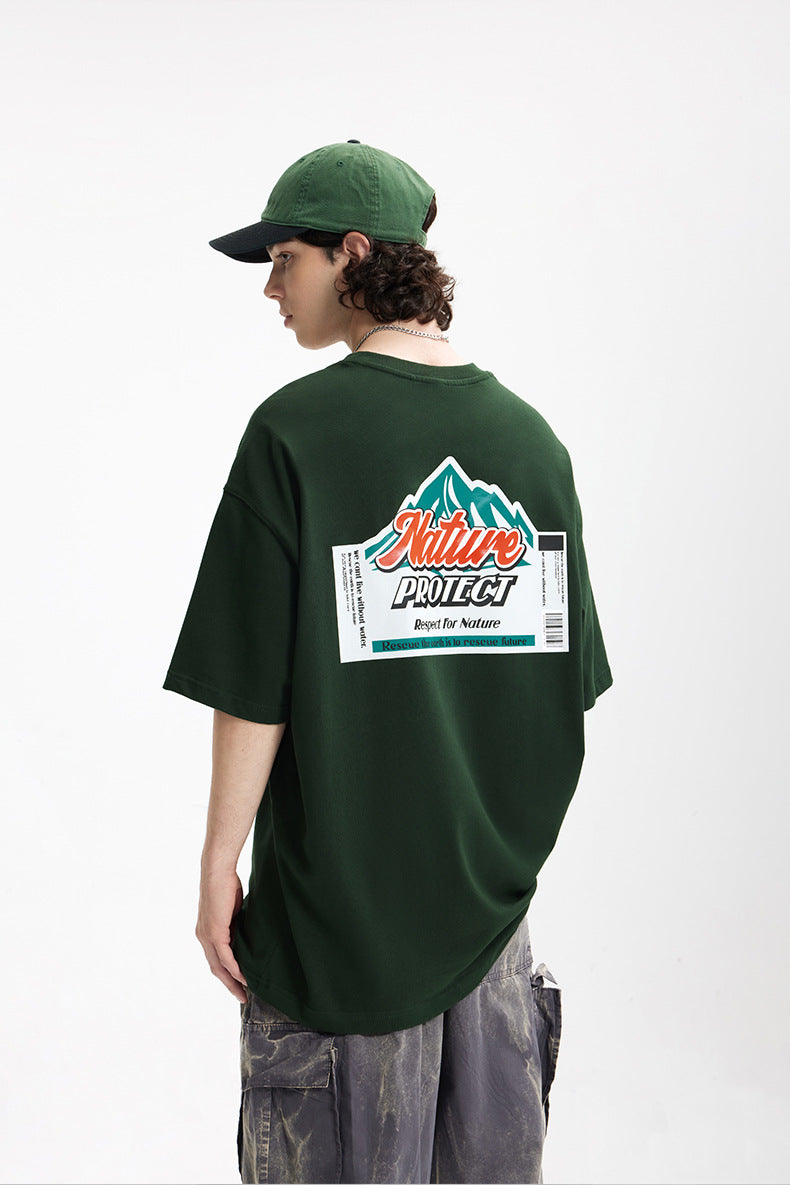 2025SS山系厚板印花短袖T-SHIRT(2色)