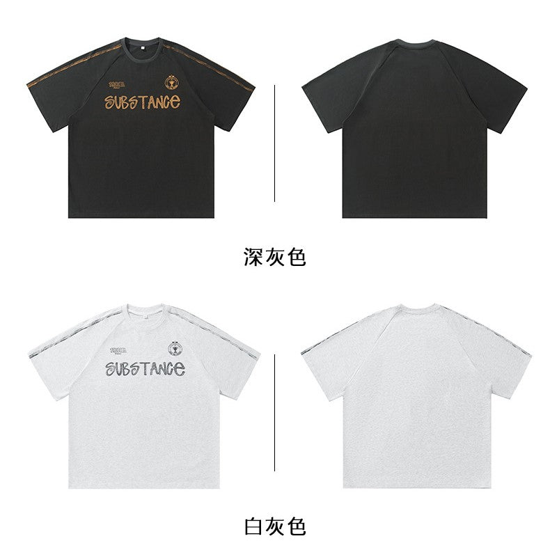 手繪字母印花短袖T-Shirt(2色)