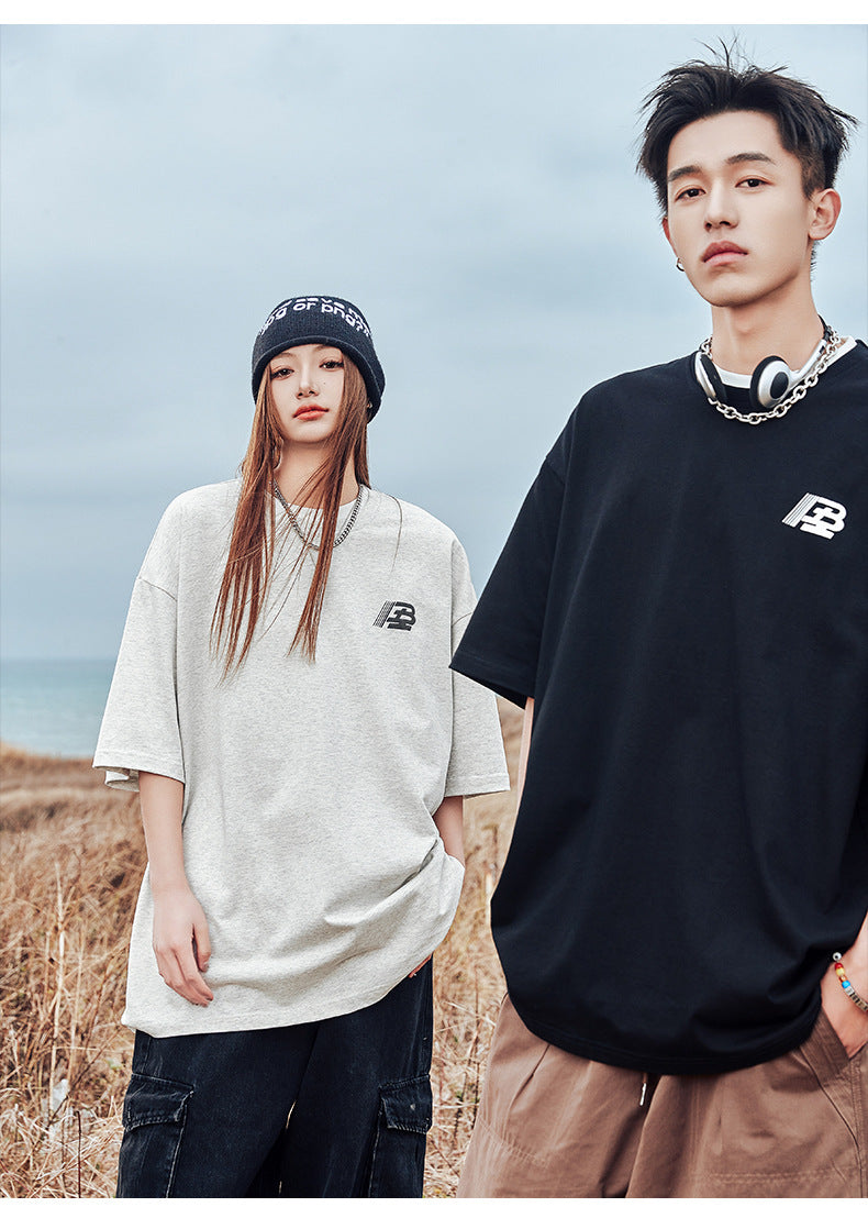 美式字母印花圓領短袖T-Shirt