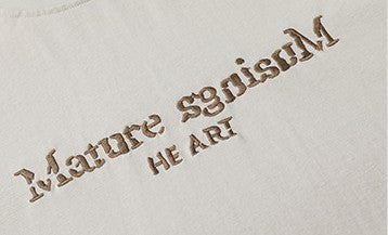 撞色字母刺繡明線設計短袖T-Shirt(2色)