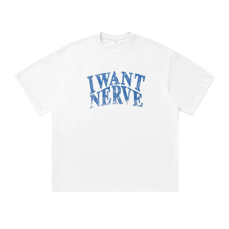 做舊撞色印花短袖T-Shirt(3色)