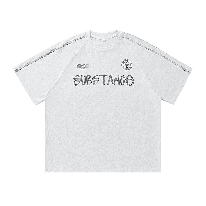 手繪字母印花短袖T-Shirt(2色)