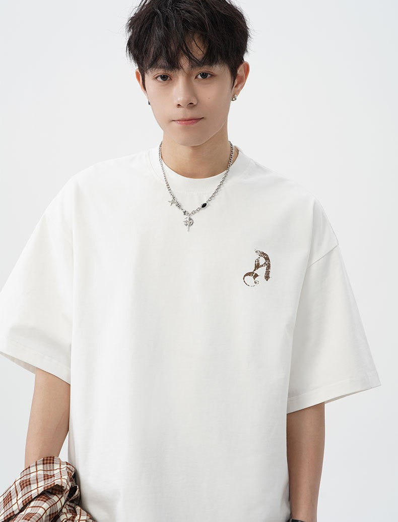 哥德字母印花短袖T-Shirt(3色)