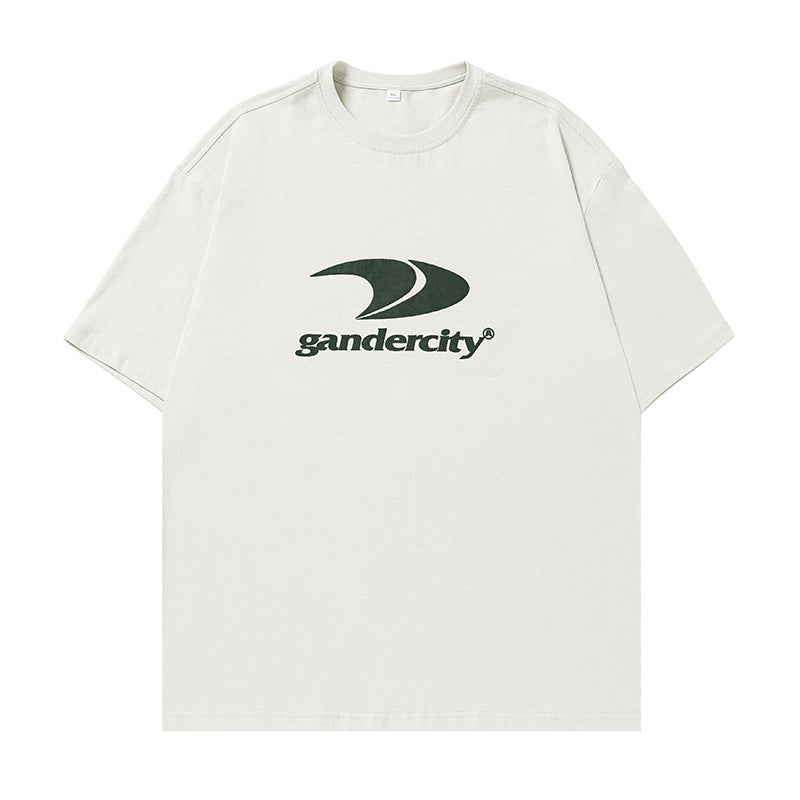 街頭感純棉字母印花短袖T-Shirt(4色)