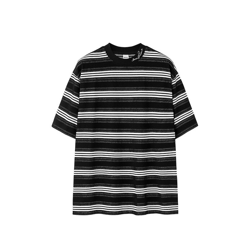 25SS細織格子條紋T-SHIRT(2色)