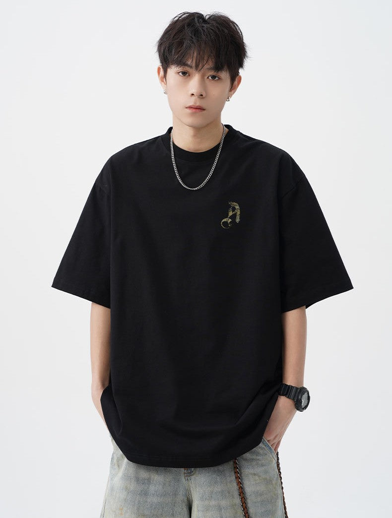 哥德字母印花短袖T-Shirt(3色)