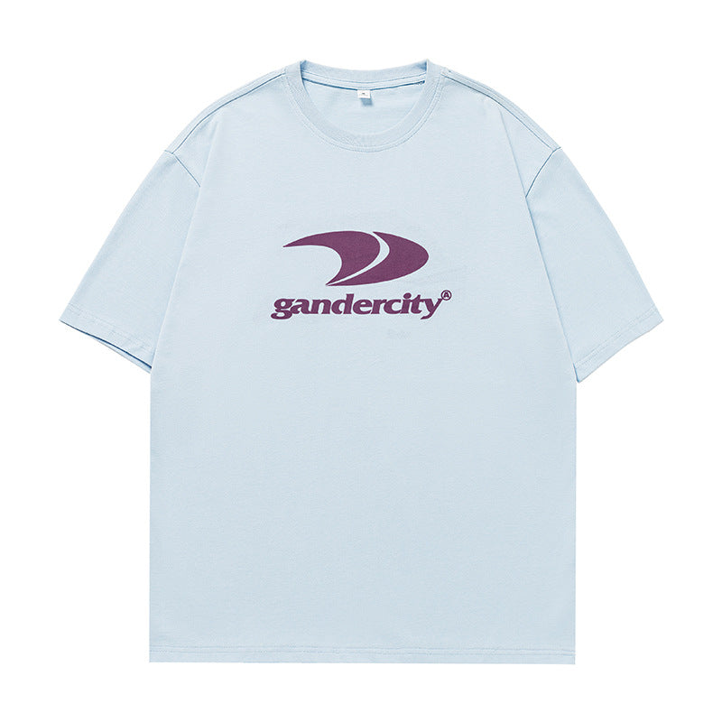 街頭感純棉字母印花短袖T-Shirt(4色)