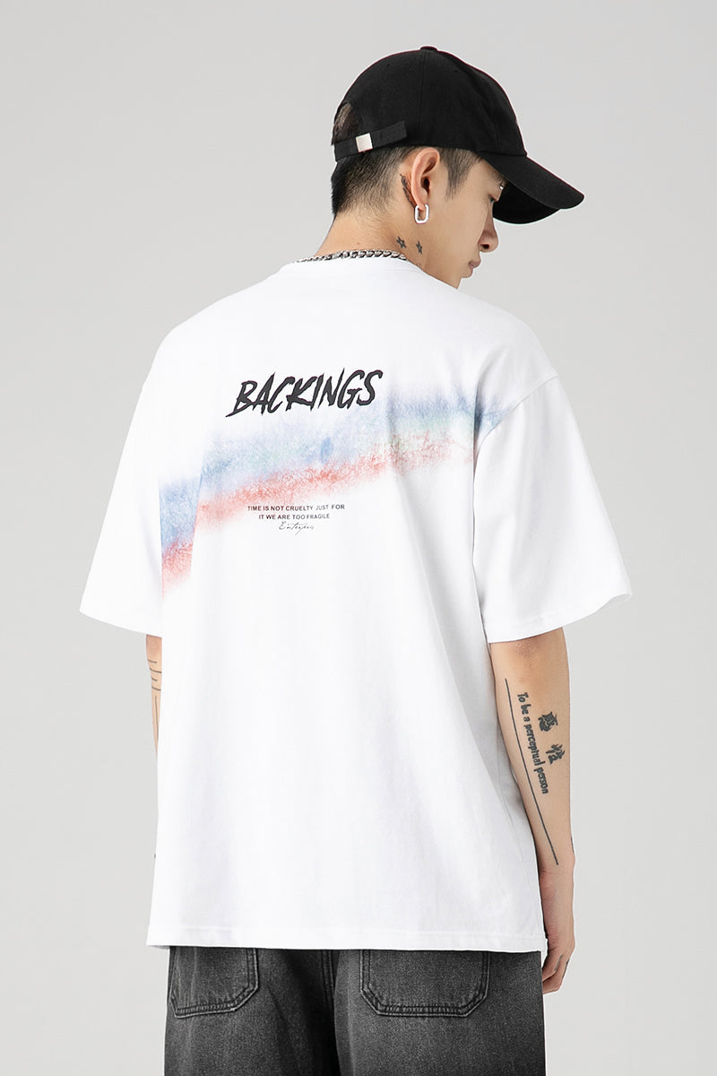 BACKINGS『望其項背』限定字母短袖T-Shirt