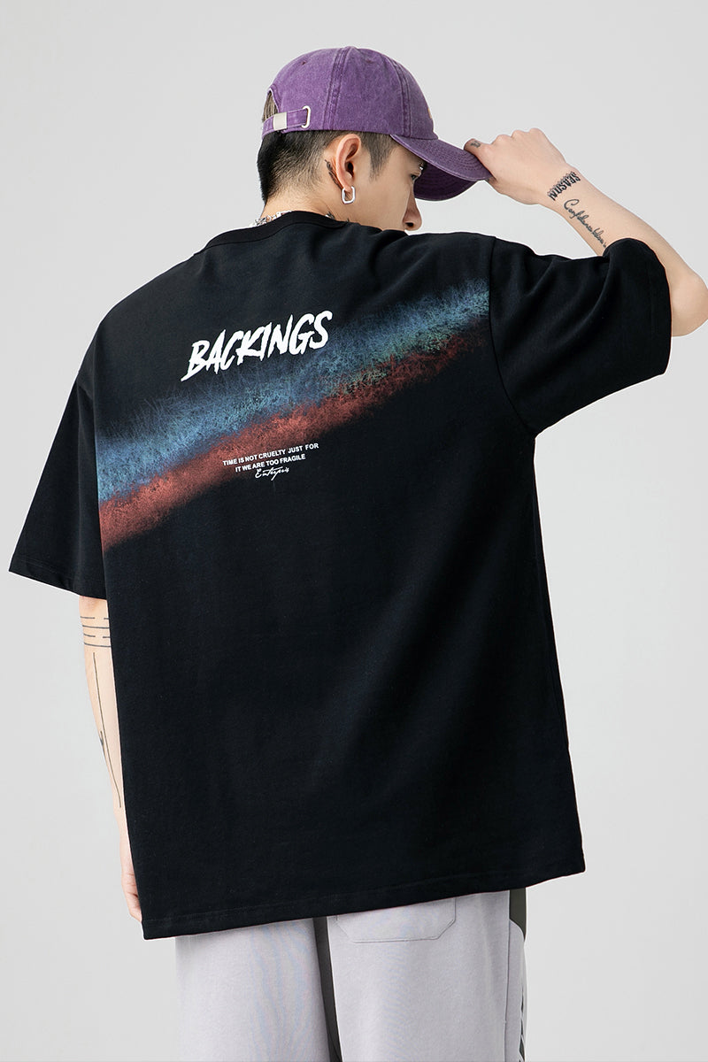 BACKINGS『望其項背』限定字母短袖T-Shirt