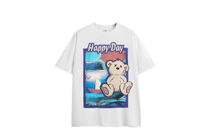 HAPPY DAY油畫小熊短袖T-Shirt