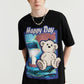 HAPPY DAY油畫小熊短袖T-Shirt