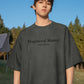 圓領麂皮絨字母印花短袖T-Shirt(5色)