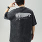 破碎肌理字母印花短袖T-Shirt(3色)