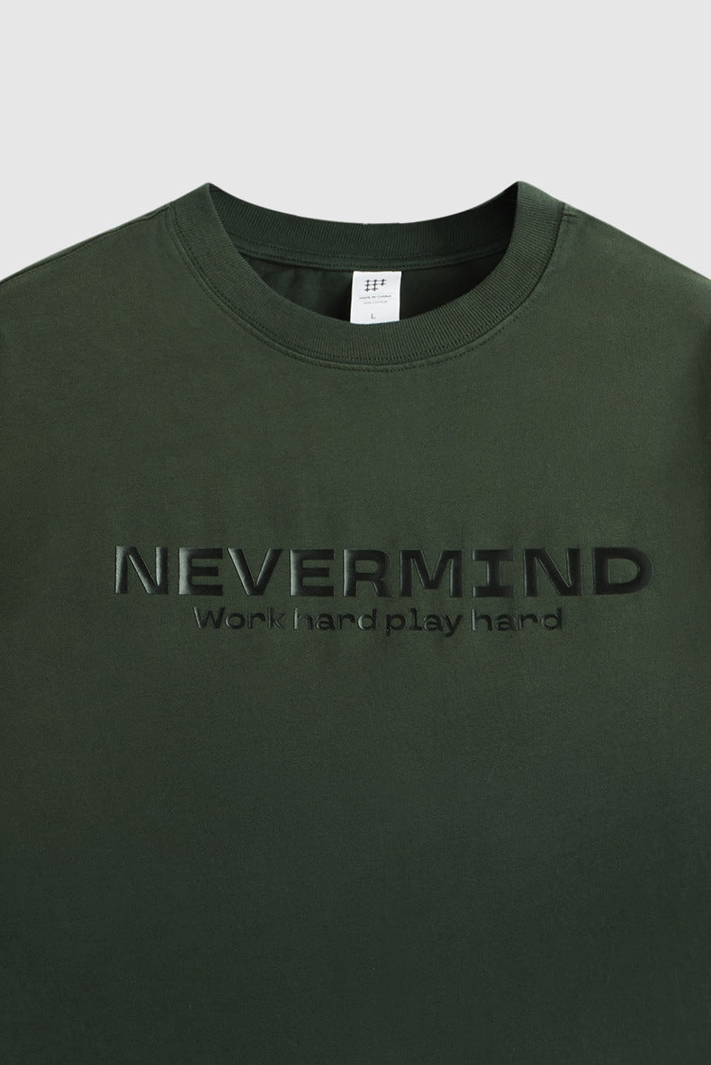 NEVERMIND 漸變水洗做舊短袖T-Shirt(2色)