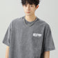 破碎肌理字母印花短袖T-Shirt(3色)