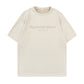 圓領麂皮絨字母印花短袖T-Shirt(5色)