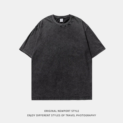 270g重磅純棉水洗復古短袖T-Shirt