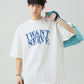 做舊撞色印花短袖T-Shirt(3色)