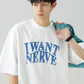 做舊撞色印花短袖T-Shirt(3色)
