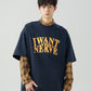 做舊撞色印花短袖T-Shirt(3色)