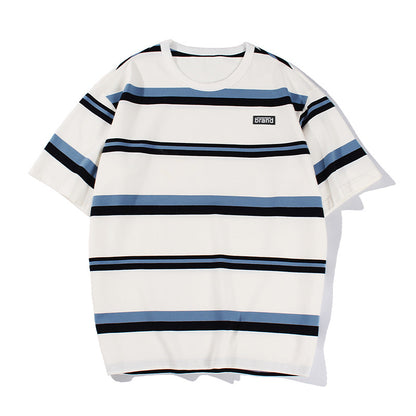 圓領條紋短袖T-Shirt